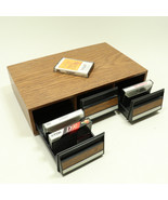 Vintage 3 Drawer 36 Audio Cassette Tape Storage Holder Case Faux Wood Gr... - £19.11 GBP