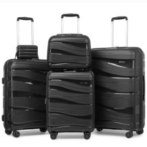 5-Piece Luggage Set PP Hardshell Spinner Suitcase with TSA Lock - $119.99