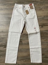 Levi&#39;s Wedgie Straight Leg High Rise White Denim Short Jeans Choose Size NWT - £24.04 GBP