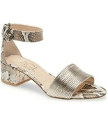 AGL Leather Ankle Strap Sandal Snake/ Metallic Silver Made in Italy Sz 3... - £118.19 GBP