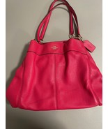 Coach (F-57545) Lexy Shoulder Bag Medium, Pebbled Leather in Bright Pink. - $225.00