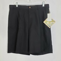 Havana Jacks Cafe Mens Shorts Tropical Breezewear Pleated Black Size 36 NWT - £29.38 GBP