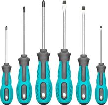 Magnetic Screwdriver Set, 6-Piece Screw Driver Kit with 3 Phillips and 3... - $17.82