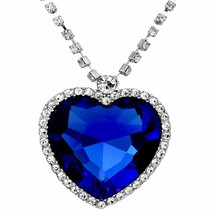 YouBella Jewellery Crystal Heart Titanic Pendant Necklace Jewellery - £19.76 GBP