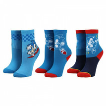 Sonic The Hedgehog 3-Pair Pack of Youth Crew Socks Multi-Color - £19.75 GBP