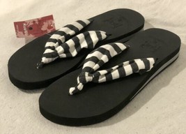Kuailu Yoga Foam White/Black Flip Flops Sandals Women&#39;s Size 9.5 New Wit... - £11.67 GBP
