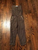 NWOT H&amp;M Sleeveless Brown Jumpsuit SZ Girls&#39; 6 - £22.97 GBP