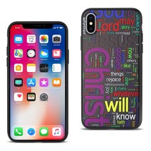 [Pack Of 2] Reiko I Phone X/iPhone Xs Design Tpu Case With Vibrant Word Cloud ... - £20.19 GBP