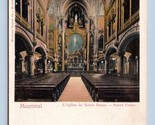 Interior Notre Dame de la Lourdes MontrealQuebec Canada UNP DB Postcard H16 - $3.91