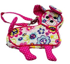 Douglas Sassy Pet Saks Peace Dog Puppy Quilted Zipper Purse Wristlet Bag Boho - $14.95