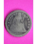 1857 P Seated Liberty Dime Exact Silver Coin Shown Low Grade Filler 41 - $20.56 CAD