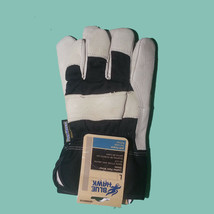 Blue Hawk Leather Palm Winter Gloves Size L Multi Purpose Posi Therm Insulated  - £13.18 GBP