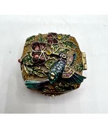 Vintage Monet Hummingbird Enamel Trinket Box - £22.10 GBP