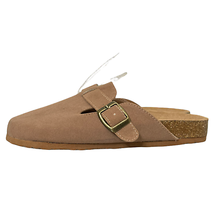 Bamboo Slide Sandals Size 6 Defeat-91 Tan With Buckle Strap Womens - £15.81 GBP