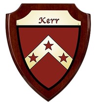 Kerr Irish Coat of Arms Shield Plaque - Rosewood Finish - £34.77 GBP