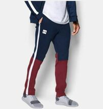 NWT $90 under armour PANTS JOGGERS TRACK navy/maroon MENS M/medium 1303312 - $37.99