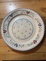 Vtg 1989 Newcor Stoneware 4006 Legacy Hearts 10.25” Dinner Plate - $10.88