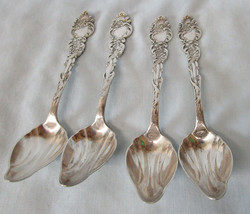 International Silver 1893 Columbia Silverplate Fruit Spoon 5 3/4&quot;, Set of 4 - £19.41 GBP