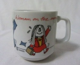 Vintage 1985 Cathy Woman On The Move Cup Mug Running From Office Co-Workers - £7.58 GBP