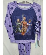 Girls Marvel Black Panther Dora Milaje Pajama Set with Cozy Socks Purple... - $16.39 CAD