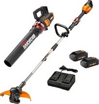 Combination Kit For A Worx 40V 13&quot; Cordless String Trimmer And, Wg927; Batteries - £250.15 GBP