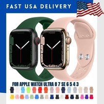 Silicone Strap for Apple Watch Band 45Mm 44Mm 42Mm 49Mm 41Mm 40Mm 49 45 44 Mm Co - £7.76 GBP
