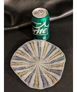 Murano Art Verre Plat Ruche Zanfirico Ruban Doré Cuivre Aventurine 7 - $2,771.18 MXN