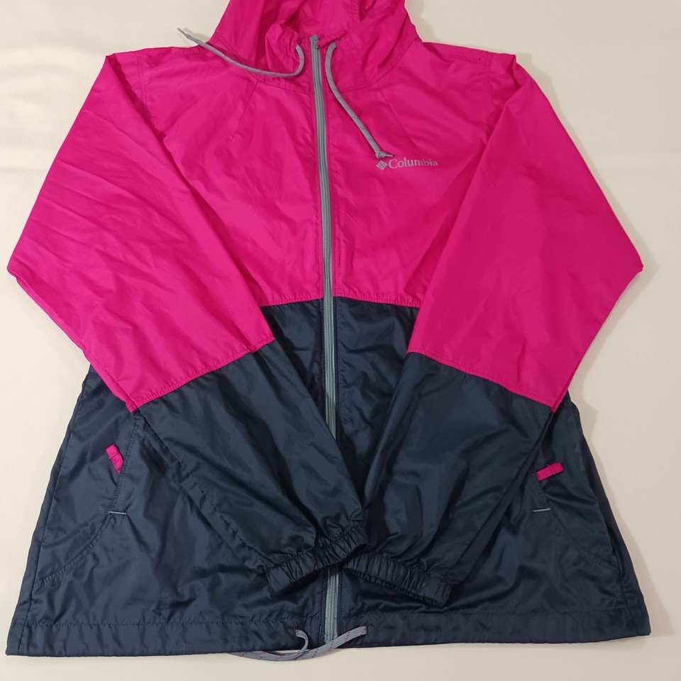Columbia KL3010 Women's Red & Blue Full Zip Hoodie Rain Jacket Size Small Item image 15