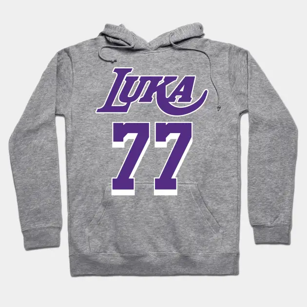 Luka Doncic Lakers Jersey Yellow (Front/Back Print) Hoodie - $36.99