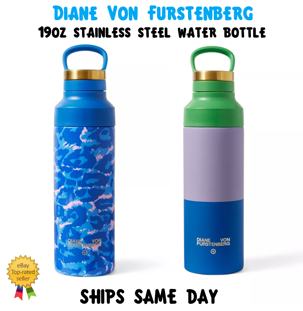 Primary image for IN HAND DVG Diane Von Furstenberg Target Stainless Steel Water Bottle 19oz NEW