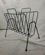 Vintage Metal Magazine Record Stand Holder MCM - $24.75