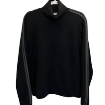 Apt. 9 Turtleneck Sweater Black Size L Long Sleeve Pima Cotton Knit Tape... - £15.50 GBP