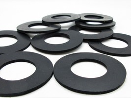 1 1/4&quot; ID x 2 1/2&quot; OD x 1/8&quot;  XL Industrial Grade Rubber Flat Washers  Spacers - £8.93 GBP+