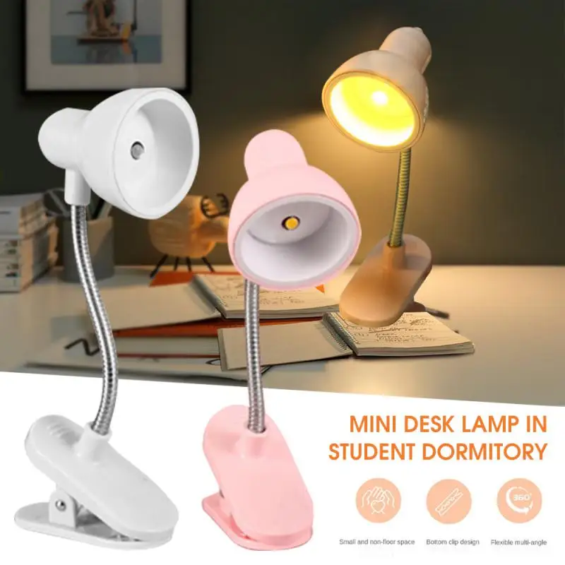 Table Lamp Bedside Abs Desk Lamp Led 12.5x5cm Reading Lamp Mini Lr41 Three - $7.93