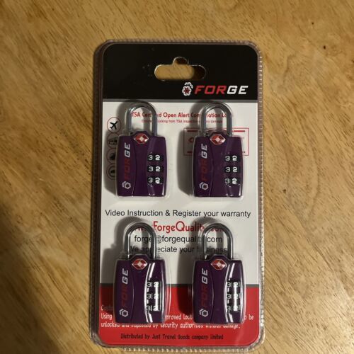 Primary image for TSA Luggage Combination Lock - Open Alert Indicator, Easy Read Dials, 4 pack