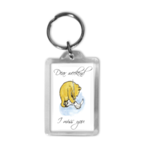 Winnie the Pooh Keyring Dear weekend  classic pooh unique handmade print gift - $5.04