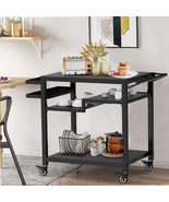 Outdoor Grill Dining Cart Food Prep Trolley Patio Table Movable Portable... - $2,047.78 MXN+