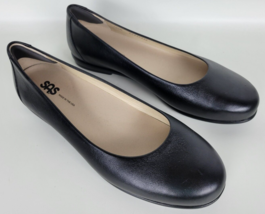 SAS Womens Scenic Ballet Flat Shoes Black Leather 10.5 M - £46.39 GBP