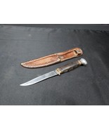 Rare Old L. L. BEAN Freeport Maine Leather Banded Handle Hunting Knife &amp;... - $99.99