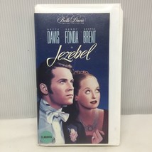 VHS Jezebel Davis Fonda Brent Clam Shell Case Black &amp; White - £19.66 GBP