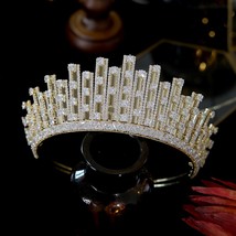 European Style Bridal Crown Golden Royal Headdress Ladies Headband Wedding Crown - £111.40 GBP