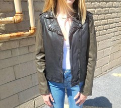 Mauritius kalsey leather jacket in Black/Olive - size XS - $101.97