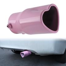 Pink Heart Exhaust Shaped Stainless Steel Pipe Muffler Tip Trim - £19.23 GBP+
