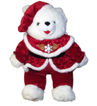 2000 SNOWFLAKE TEDDY Christmas BEAR 20&quot; Plush Stuffed Animal GIRL Toy Da... - £12.43 GBP