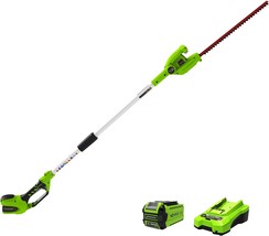 Greenworks 40V 20&quot; Cordless Pole Hedge Trimmer, 2.0Ah Battery and Charger - £203.38 GBP