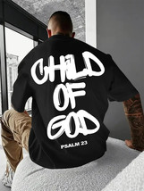 PSALM 23 Printed T-shirt, Men&#39;s T-shirt,Casual Short Sleeved Child If God - $25.00