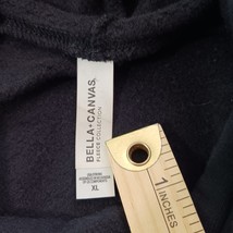 Bella + Canvas Fleece Collection Men's Black Sweatshirt Pullover Hoodie Size XL image 4