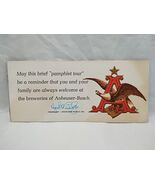 Vintage Michelob Budweiser Busch Beer Pamphlet Tour - $139.78 MXN