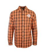 Harley-Davidson Men&#39;s Shirt Orange Screamin&#39; Eagle Plaid L/S (S55) - £34.42 GBP
