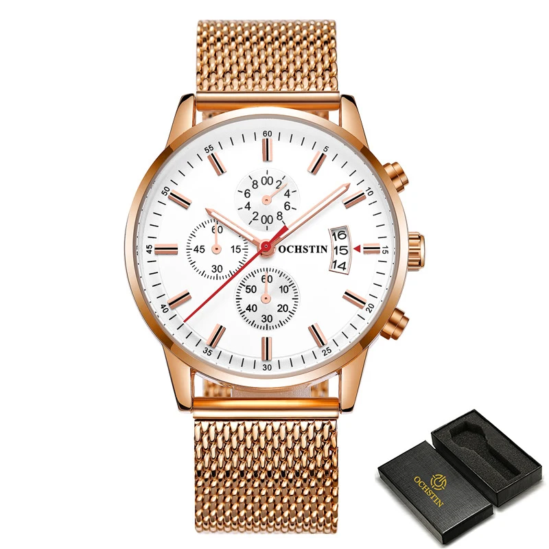 OCHSTIN Quartz Wristwatch Men Military Pilot Watch Sports Watches Male Waterproo